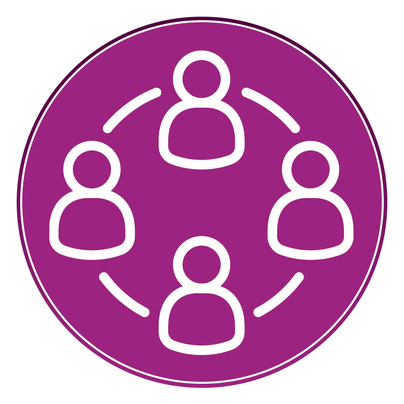 Icon of people linked in a chain